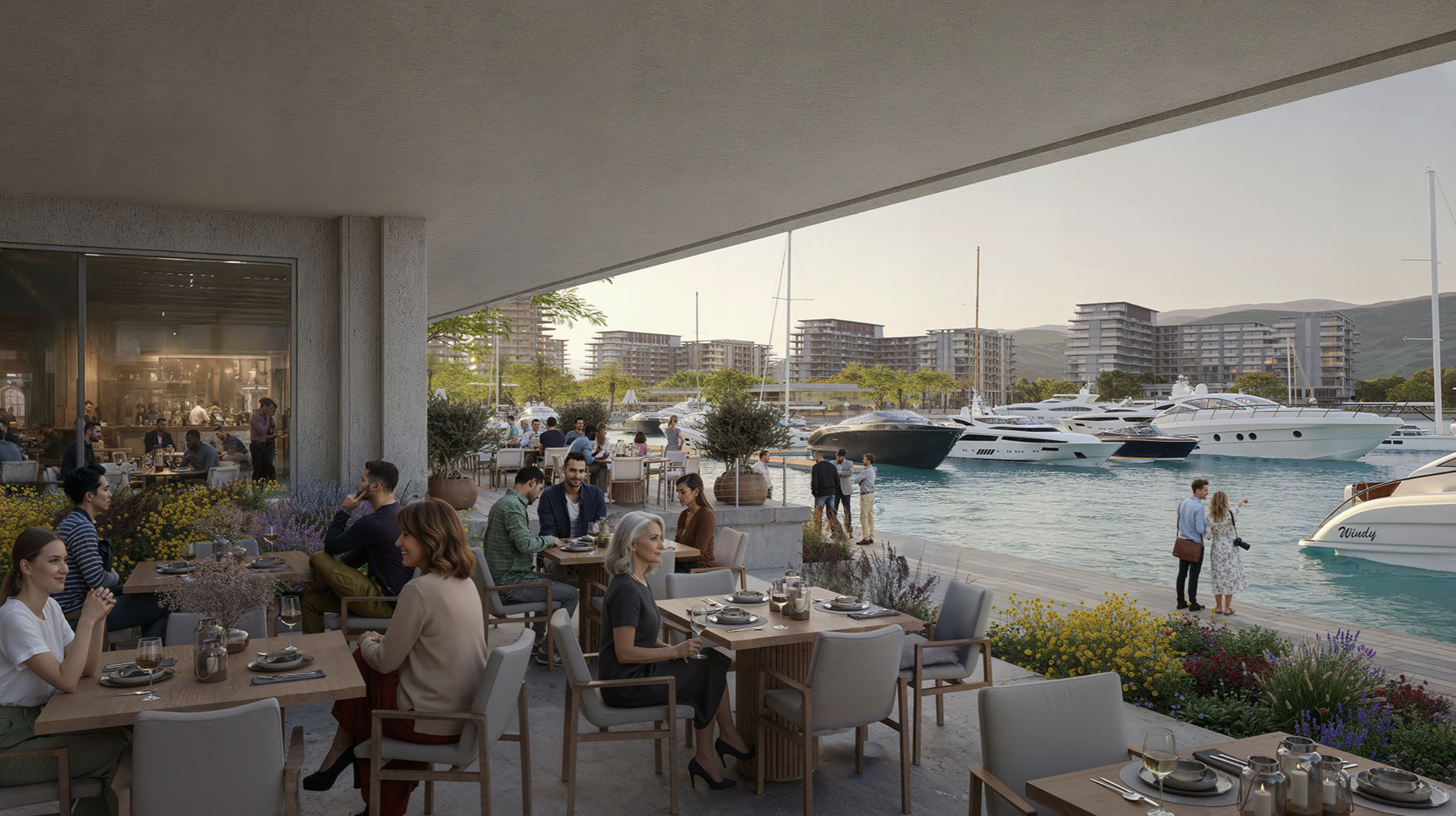 Waterfront dining